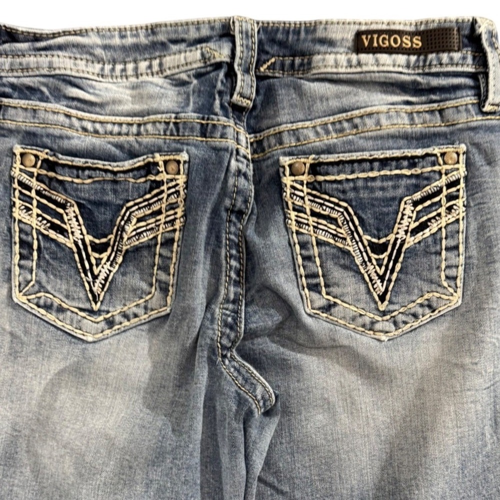 Vigoss Skinny Jeans Womens‎ 28x30 Light Wash Distressed Y2K